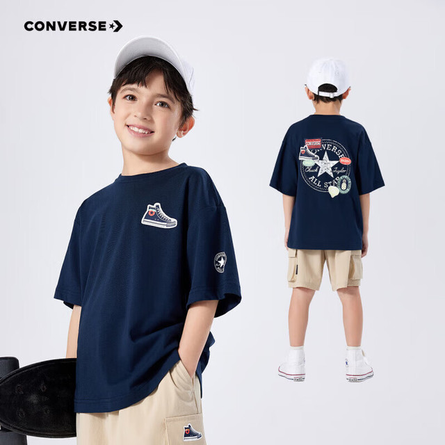 匡威 儿童装 短袖T恤 冰丝凉感 男女童装