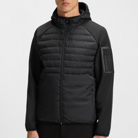 HUGO BOSS 男款连帽拉链棉服冬季新款夹克外套