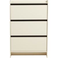  LINSY/林氏家居 超薄款 翻斗鞋柜 白色+深色木纹|0.6m|超薄鞋柜