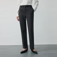 PRICH 简约人字暗纹磨毛小脚西装裤春季款气质烟管长裤女