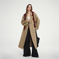 Orange Desire 梦旅风衣 女士廓形长款翻领风衣外套