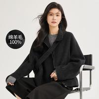 金菊 带包25年新款立领拉链个性潮流女式大衣