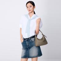 迪桑娜 无忧系列 女士时尚休闲腋下包 头层牛皮单肩斜挎包