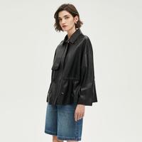 BADGLEY MISCHKA 女士真皮绵羊皮机车服外套