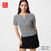 优衣库 女士针织开衫 04 烟灰色 M