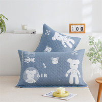 多兰诗 原棉纱枕巾枕罩枕巾一对 52cm*78cm