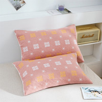 多兰诗 原棉纱枕巾枕罩枕巾一对 52cm*78cm