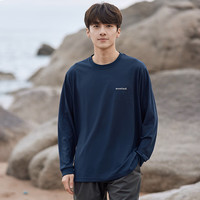 mont·bell 长袖t恤男户外春夏速干透气轻便纯色简约百搭上衣 1114688 NV海军蓝 M