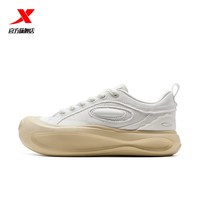 特步 星陨帆布鞋|情侣板鞋2026夏季新款厚底休闲鞋女鞋运动鞋男鞋