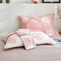 多兰诗 原棉纱枕巾枕罩枕巾一对 52cm*78cm