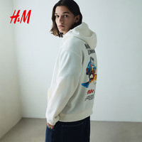  H&M 字母印花 男士卫衣