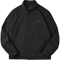  HLA/海澜之家 印花立领 男士夹克 黑色24 L 175/92A 137~150斤