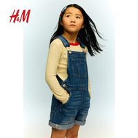  H&M 儿童牛仔背带短裤