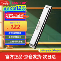 东方鼎 T2403 24孔复音口琴（C调 2.0银色专业进阶琴）