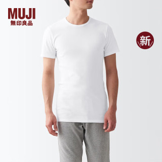 無印良品 MUJI 无侧缝 男士圆领T恤