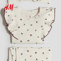  H&M 印花 女婴汗布套装