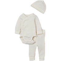  H&M 尺寸可调 童装套装+帽子 混自然白 45 45/40