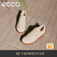 ecco 轻盈 女士板鞋 石灰色/亮白色23580361598 37 （尺码偏大，拍小一码）