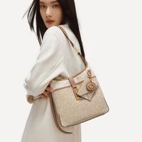 菲安妮 经典印花水桶包高级感女士单肩包背提包