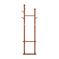  妙立 实心实木 实木衣帽架 单层椭圆盘-胡桃色