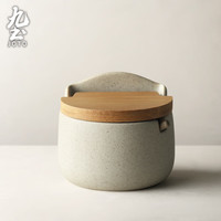  九土 复古 陶瓷调味罐 陶瓷勺 贴纸