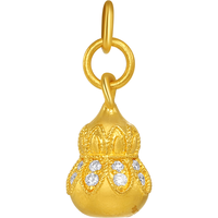  CHJ JEWELLERY/潮宏基 古法黄金 黄金钻石吊坠