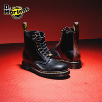 Dr.Martens 马丁博士（Dr.Martens）1460 YOTS春季蛇年款钻石压纹黑色马丁靴 黑色+棕色 37