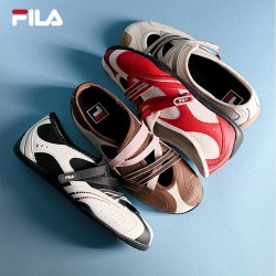 FILA 玛丽珍运动凉鞋女鞋单鞋新款芭蕾薄底鞋