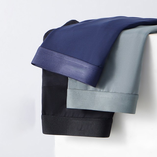 帕兰朵 男士冰丝内裤3条平角超薄透气速干舒适夏季四角裤头男生运动短裤头3