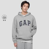 Gap 男女装春款LOGO抓绒宽松连帽套头卫衣休闲上衣786940