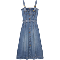  MISS SIXTY 复古洗水 女士牛仔连衣裙 腰带
