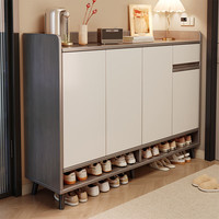 繁鹏 玄关柜子收纳储物柜一体靠墙新款 莫兰迪灰色120*32*100cm