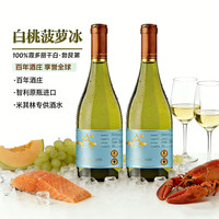 麦动云汇 干白葡萄酒智利进口中央山谷霞多丽莎当妮香型槟酒 750ml*2