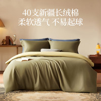 网易严选 100%新疆长绒棉有氧纯棉四件套床单款 (被套2*2.3m)