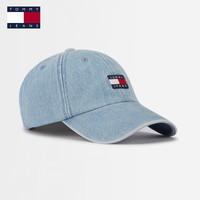Tommy26春夏男装美式复古做旧浅蓝色刺绣牛仔棒球帽
