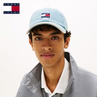 Tommy26春夏男装美式复古做旧浅蓝色刺绣牛仔棒球帽