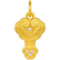  CHJ JEWELLERY/潮宏基 5D硬金 女士黄金钻石吊坠