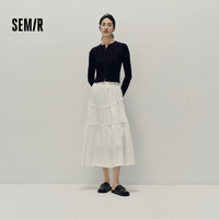 森马 女士高腰松紧A字半身裙