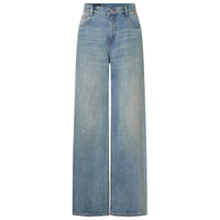  MO&Co./摩安珂 复古靛蓝手擦银粉 女士牛仔裤