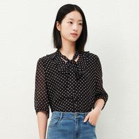 珂思 法式真丝衬衫女设计感通勤衬衫女