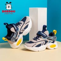 百亿补贴：巴布豆 男童鞋子2026新款春夏单网面透气中大童软底跑步儿童运动鞋