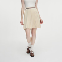 范思蓝恩 女士美式复古撞色POLO领针织衫加百褶裙两件套