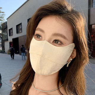 达芬奇密码 透气护眼角女士防晒口罩 米色