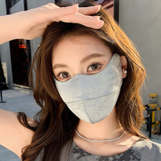 达芬奇密码 透气护眼角 女士防晒口罩 雾灰
