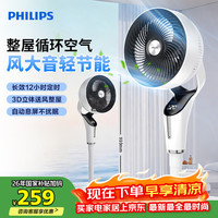 飞利浦 交流电机风扇空气循环扇3D摇头电风扇落地扇家用落地电扇柔风静音净化风扇 ACR2441CFD
