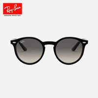 Ray-Ban 儿童 潘托斯形时尚潮流防晒轻巧太阳镜 黑框灰色渐变镜片