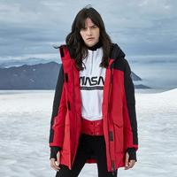 波司登 防风时尚户外中长款保暖女鹅绒羽绒服