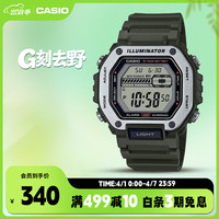 CASIO 小方块 50.8毫米石英腕表 MWD-110H-3A