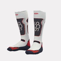 移动端：powster 山斯系列 男女通用滑雪袜 SSS001SkiSocksRed