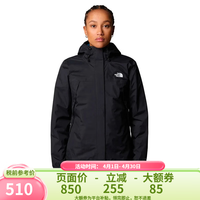 北面 TNF北面美版男女款ANTORA防风透气连帽冲锋衣夹克 NF0A7QEU女款-4H0-宇宙黑 M